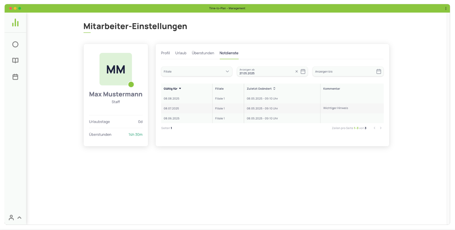 Notdienst Verwaltung